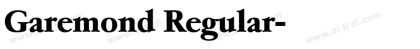 Garemond Regular字体转换